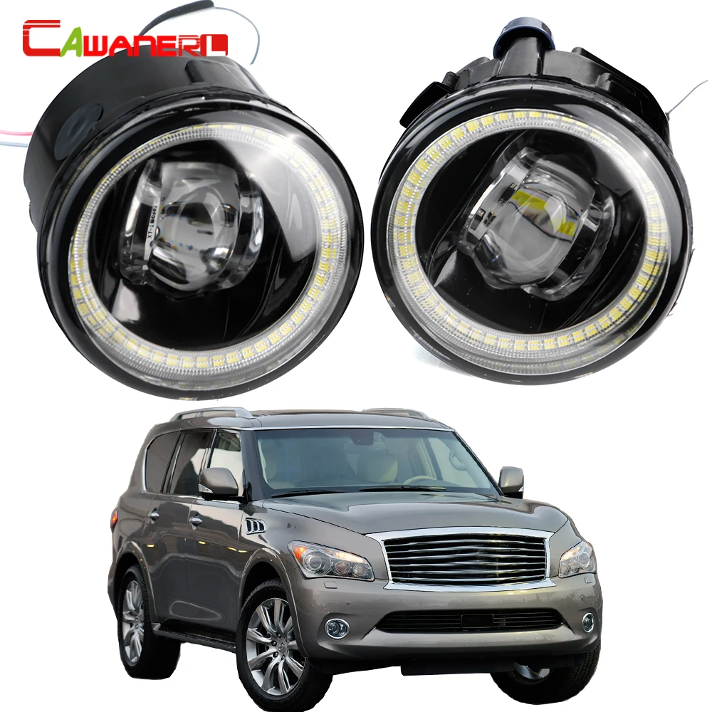 2 X 30W 8000LM Angel Eye Fog Light DRL For Infiniti QX QX70 QX50 QX56 2006-2014 H11 LED Car Fog Daytime Running Lamp Accessories