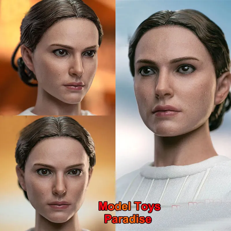 

BZZ TOYS BH162 1/6 Natalie Portman American Actors Head Carving Star Wars Padmé Amidala Head Fit 12'' Soldier Action Figure Body