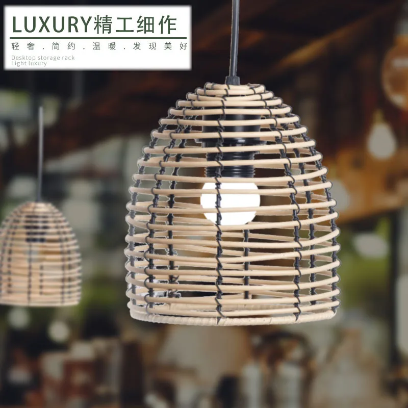 

Абажур в стиле бохо, художественное уникальное освещение, светильник, шикарный чехол, креативный бумажный кулон, декоративный тканый абажур ручной работы