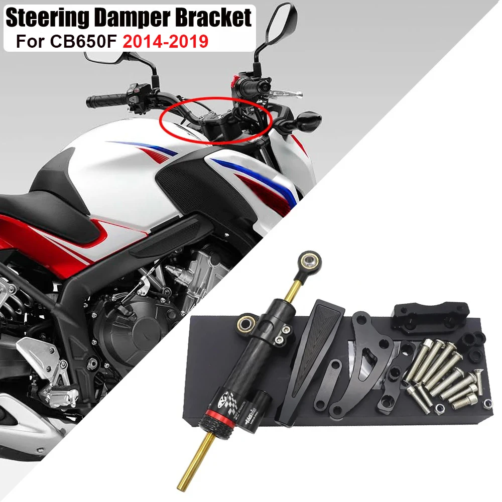 For Honda CB650F 2014-2019 Motorcycle grip directional damper CNC Steering stabilizer damper mounting bracket kit