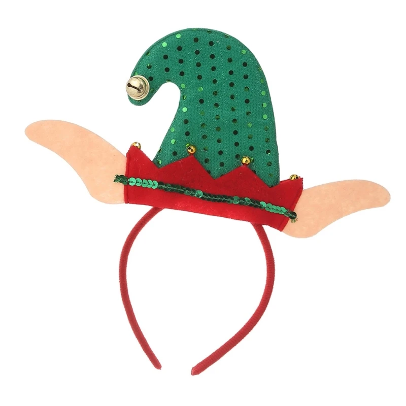 YUYU Green Themed Christmas Headband Elf for Women's Festive Wardrobe Accessory