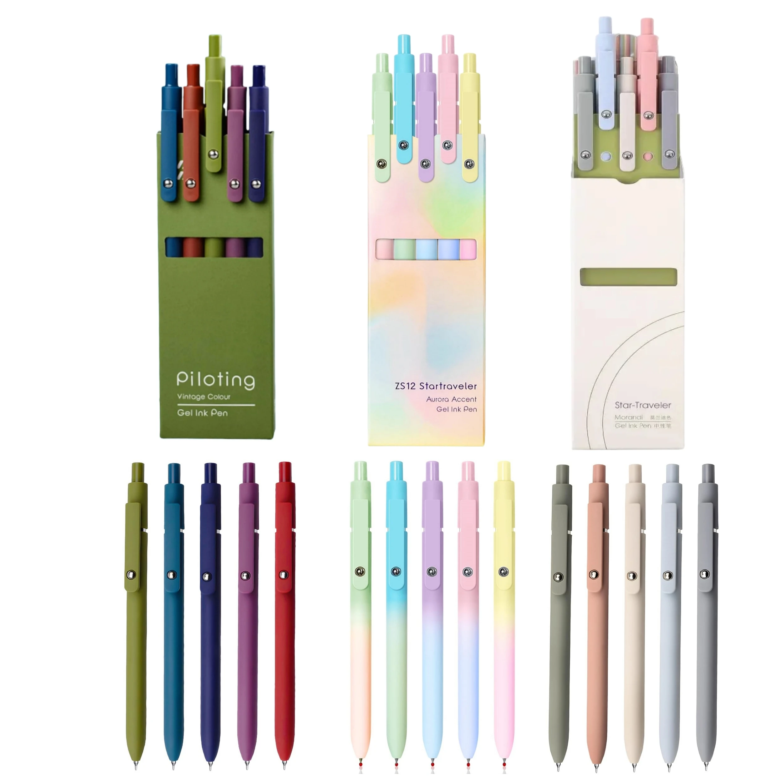 

15 Retractable Gel Pens Set,0.5Mm Fine Point Black Pens,Contains 3 Types Gel Pens Set,Best Gift Choice,Discount Combo Pack,Campus&Office Supplies