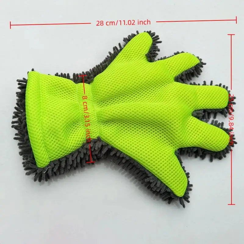 Microfiber Car Washing Gloves Cleaning Tool Car Detailing Dust Removal Mitts 5-Finger Wash Glove For Car Home Effective Clean