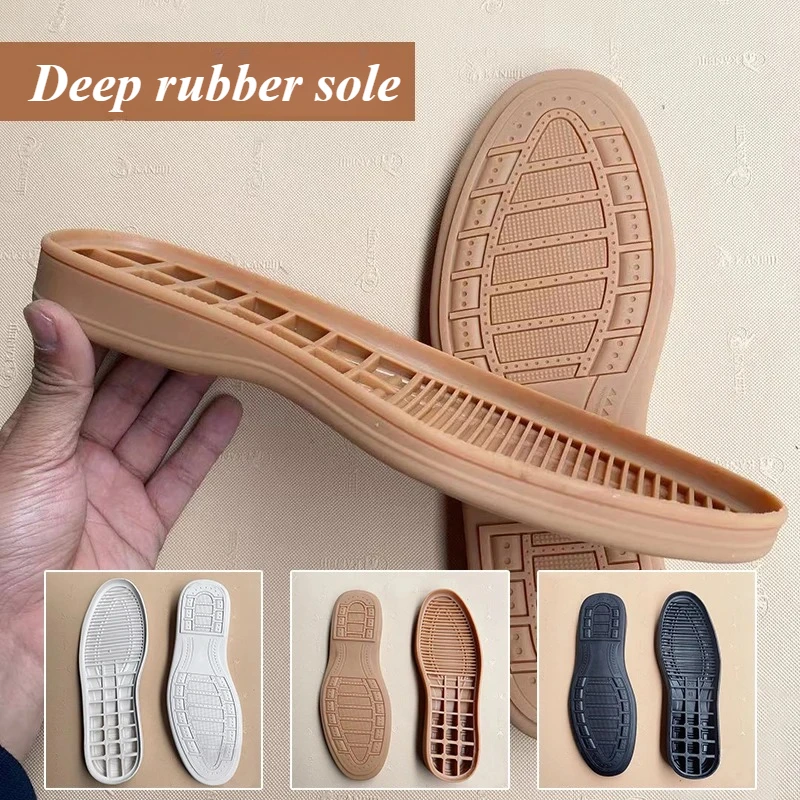 

1 Pair Rubber Soles for Making Shoes Outsole Anti-Slip Shoe Sole Repair Sheet Protector Replacement DIY Hand Knitting Materials