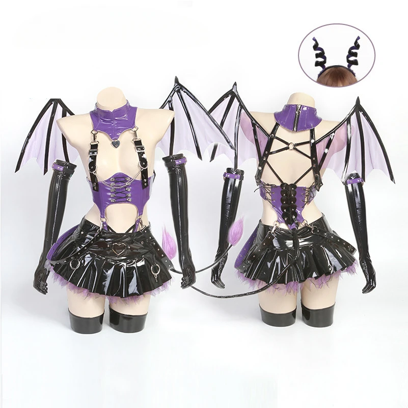 

Succubus Rabbit Little devil Sexy lingeries Cosplay shoot dress style leather Halloween Punk sexy Dress