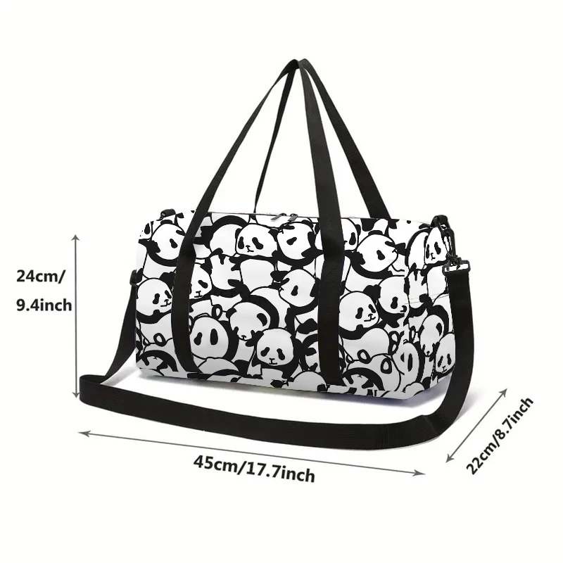 Cartoon Animal Panda Large Capacity Luggage Bag  For Boy And Girls Best Gifts 2D Cartoon Travel Duffels Hand Bag For Children