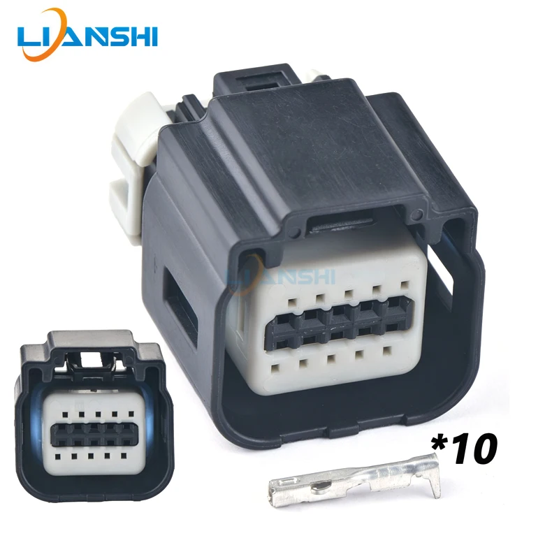 10Pin 13569289 35666378 CON 064 Waterproof Female Connector Kit w/Terms For GM Buick Cadillac Steering Radar Sensor Harness Set