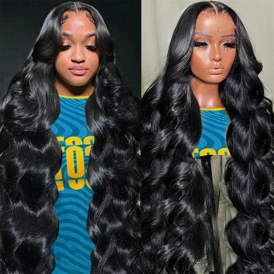 Body Wave Lace Front Human Hair Wigs Brazilian 38 inch 5X5 Glueless Wig 13x6 HD Transparent 13x4 Lace Frontal Wigs For Women