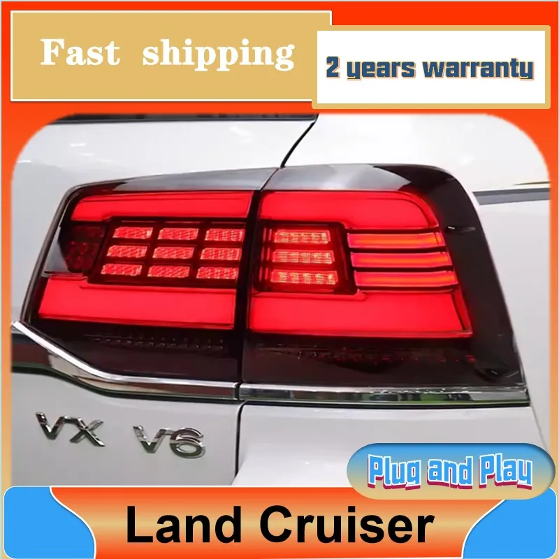 

Стайлинг автомобиля для Toyota Land Cruiser Задний фонарь 2006-2020 Land Cruiser Задний фонарь DRL Противотуманный тормозной сигнал поворота заднего хода