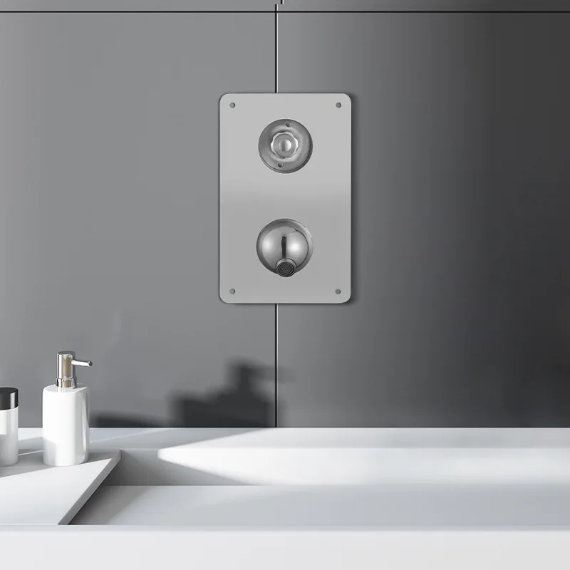 Prison detention center stainless steel buried wall concealed hand washer switch public wall water outlet faucet