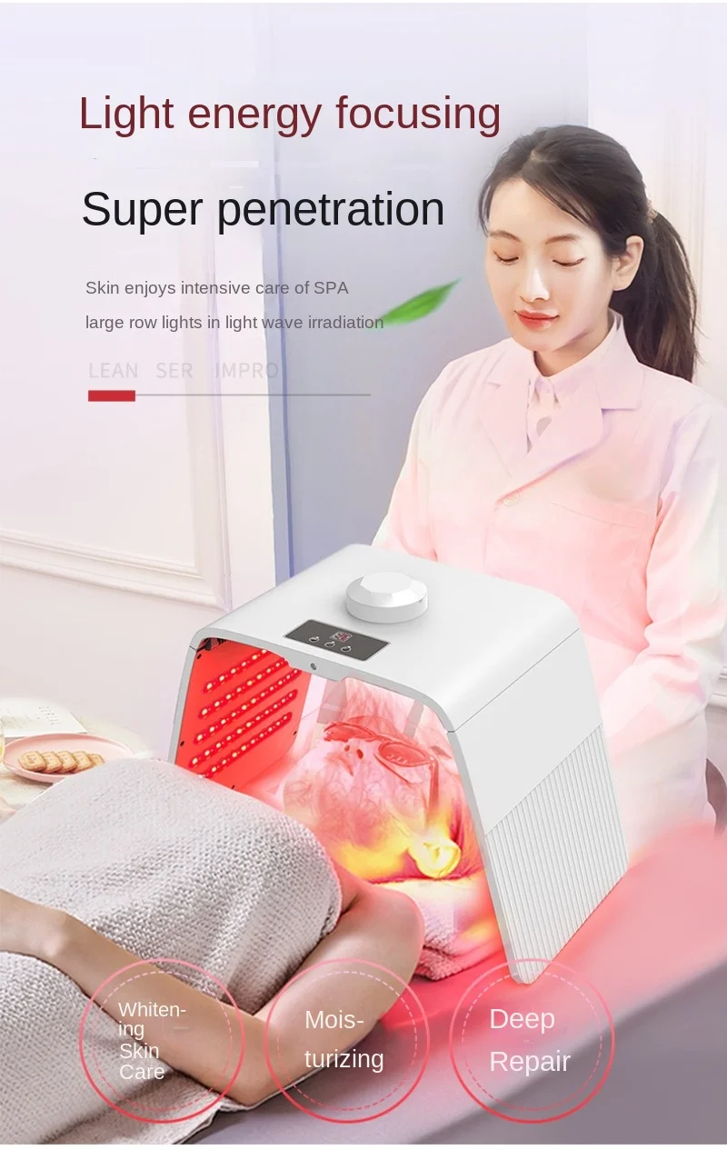 Fold Seven Color Spectrometer Skin Repair,white Skincare,hydration Moisturizing LED Photon Skin Rejuvenation Beauty Instrument