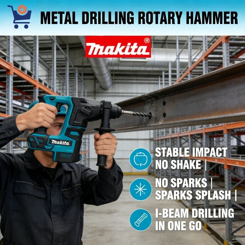 

Makita HR140D Brushless 18V Cordless Hammer Drill: High-Efficiency Electric Rotary Hammer (Bare Tool)
