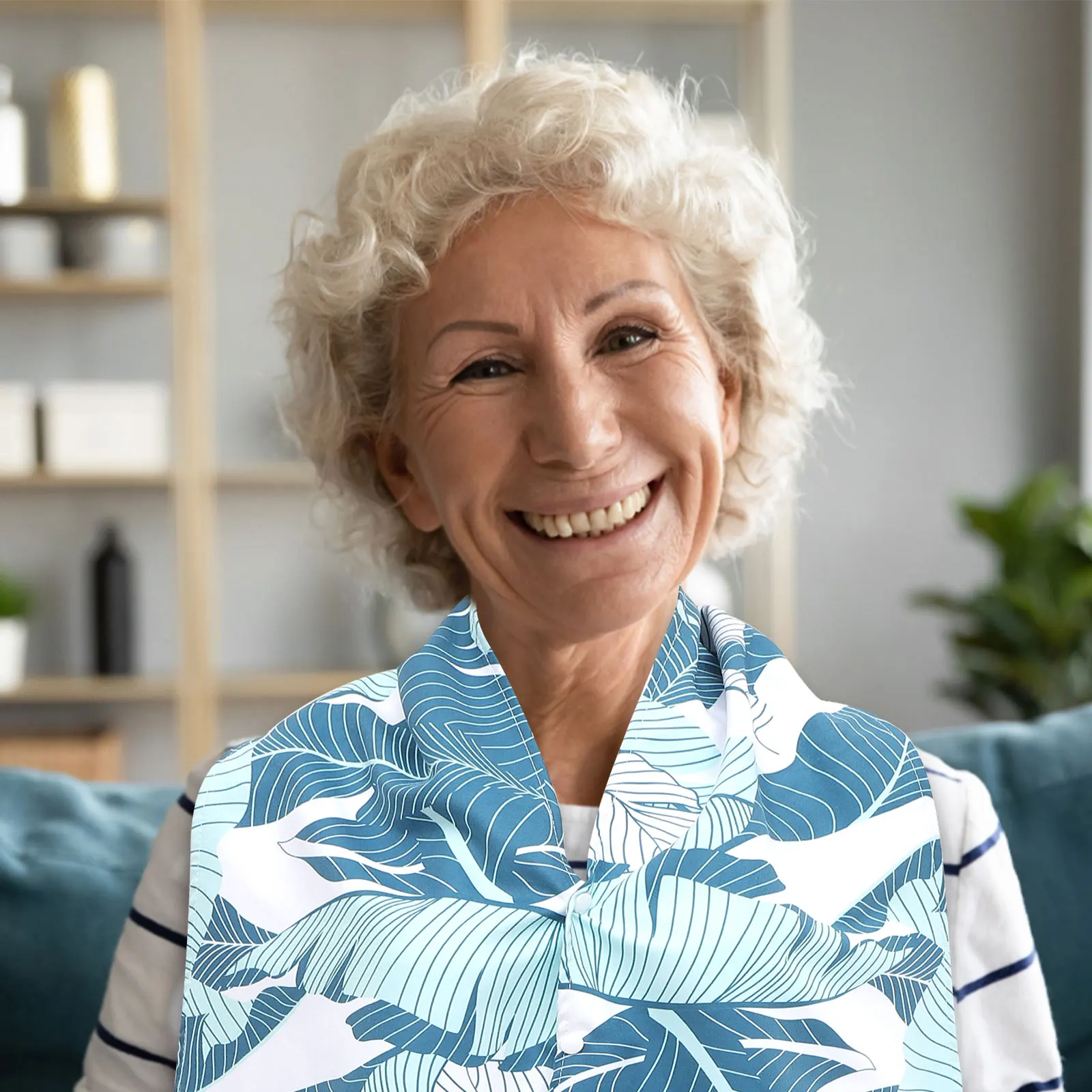 

Adult Bib Washable Reusable Large Size Cloth Eating Protector For Elderly Seniors Dining Aid Mealtime Spill Proof Apron For Men