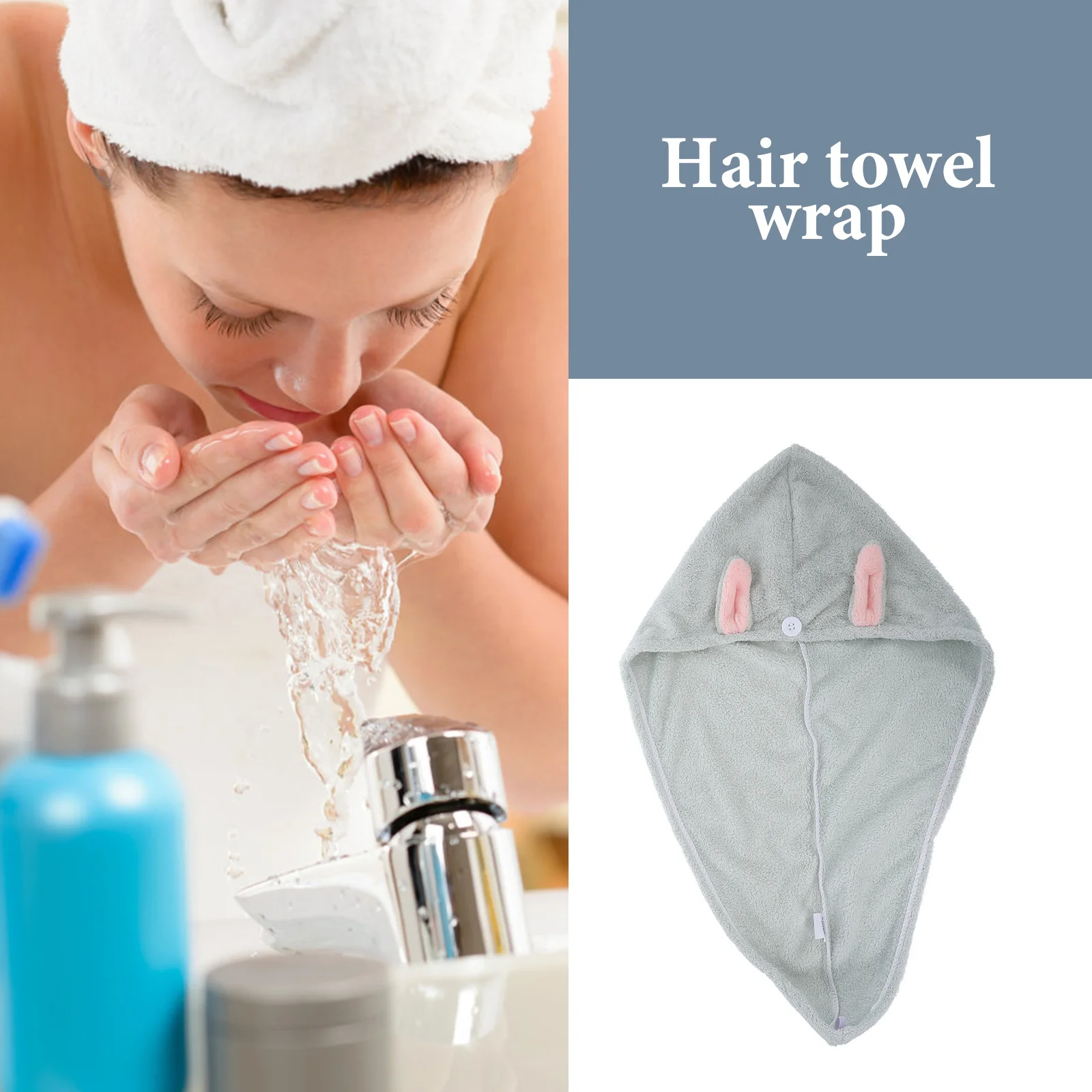 

Drying Cap Super Absorbent Thickened Quick Dry Towel Wrap For Wet Hair Lightweight Portable Bath Hat Fast Drying Hair Cap