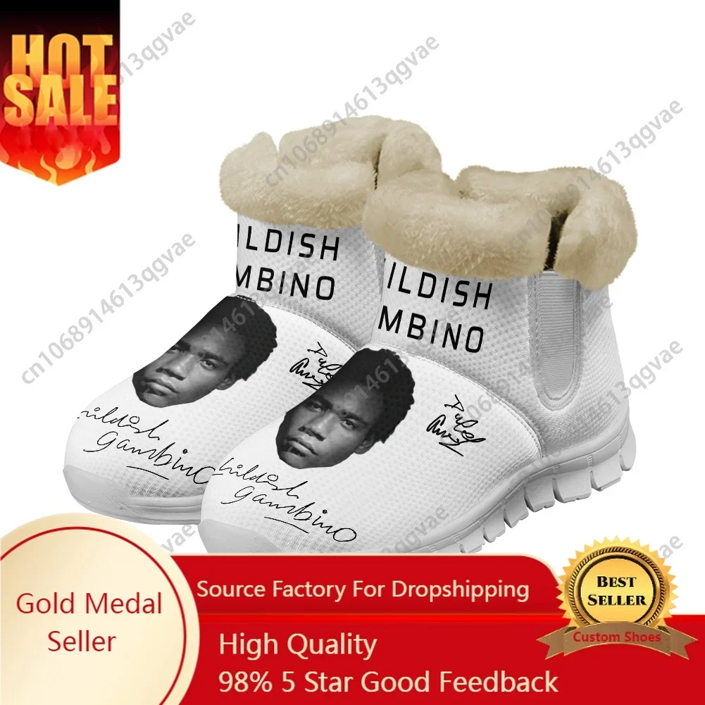 

Childish Music Gambino Awaken My Love Snow Boots Mens Womens Teenager Shoes Keep Warm High Quality Couple Sports Custom Sneakers
