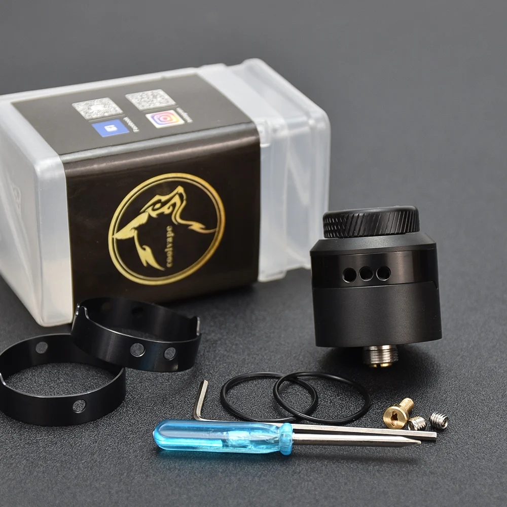 

wolfcoolvape Coilturd AN RDA Atomizer 24mm Dual Coil Vape Drop Tank with Squonk BF PIN Vaperizer