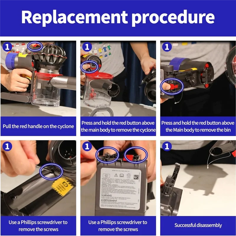 AT28-Main Body Assembly For Dyson V8 SV10 Main Body Assembly Vacuum Cleaner 967812-01 With Post Filter
