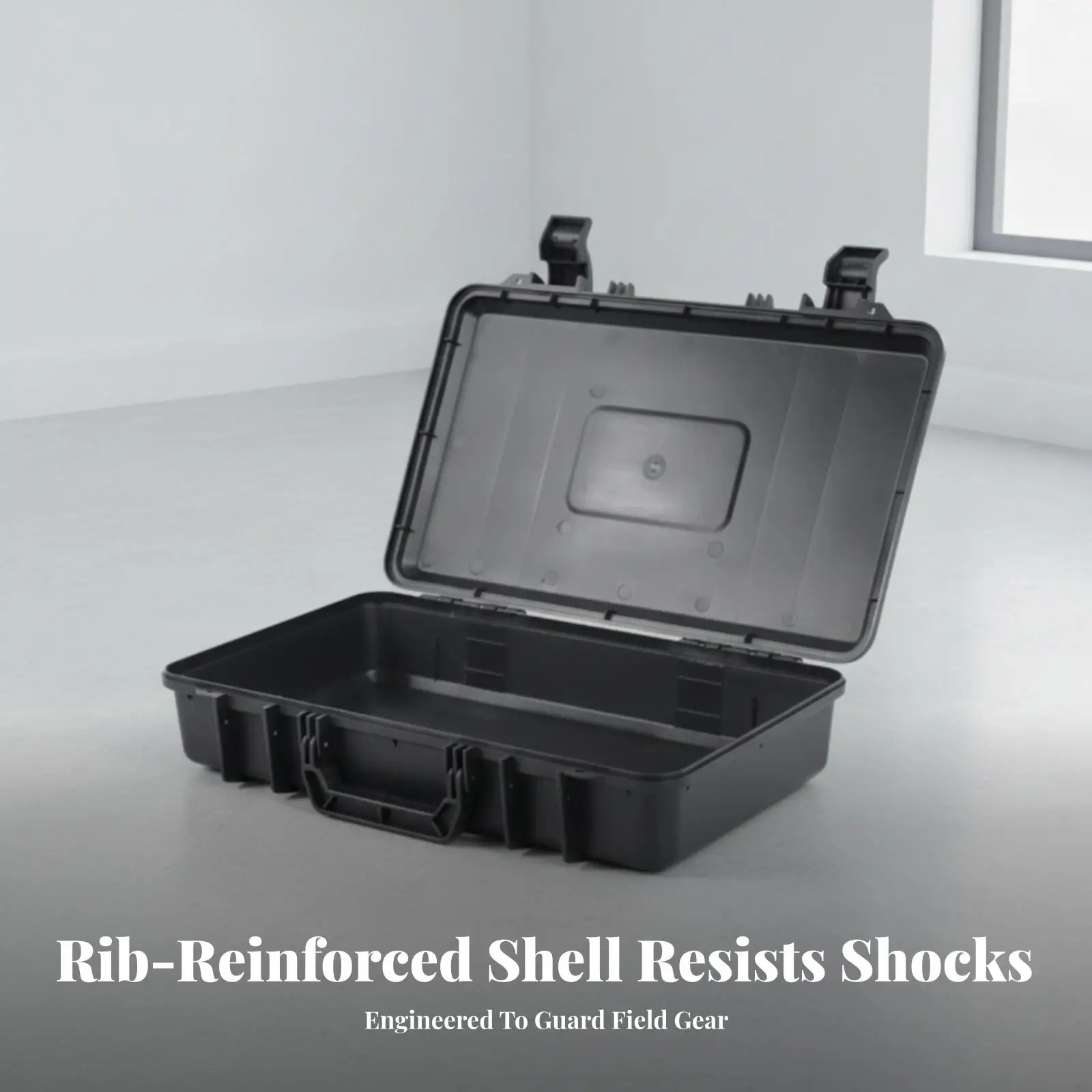 Rugged PP Plastic Equipment Case with Latch Closures for Tools Electronics Measuring Instruments Outdoor Travel Storage