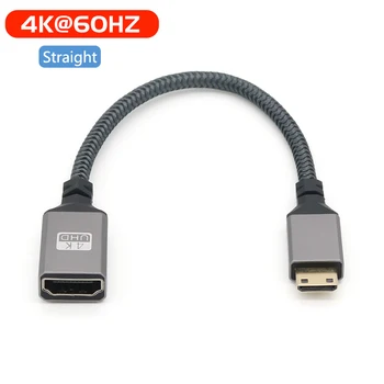 4K 미니 HDMI HDMI 호환 암 엘보 짧은 케이블, HD 미니-표준 비디오 변환, 카메라 연결에 사용 