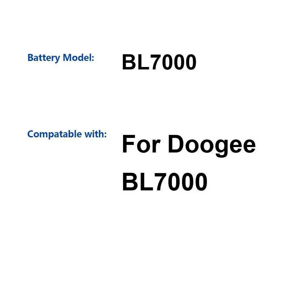 

Стабильный аккумулятор мобильного телефона 7060 мАч для Doogee BL7000