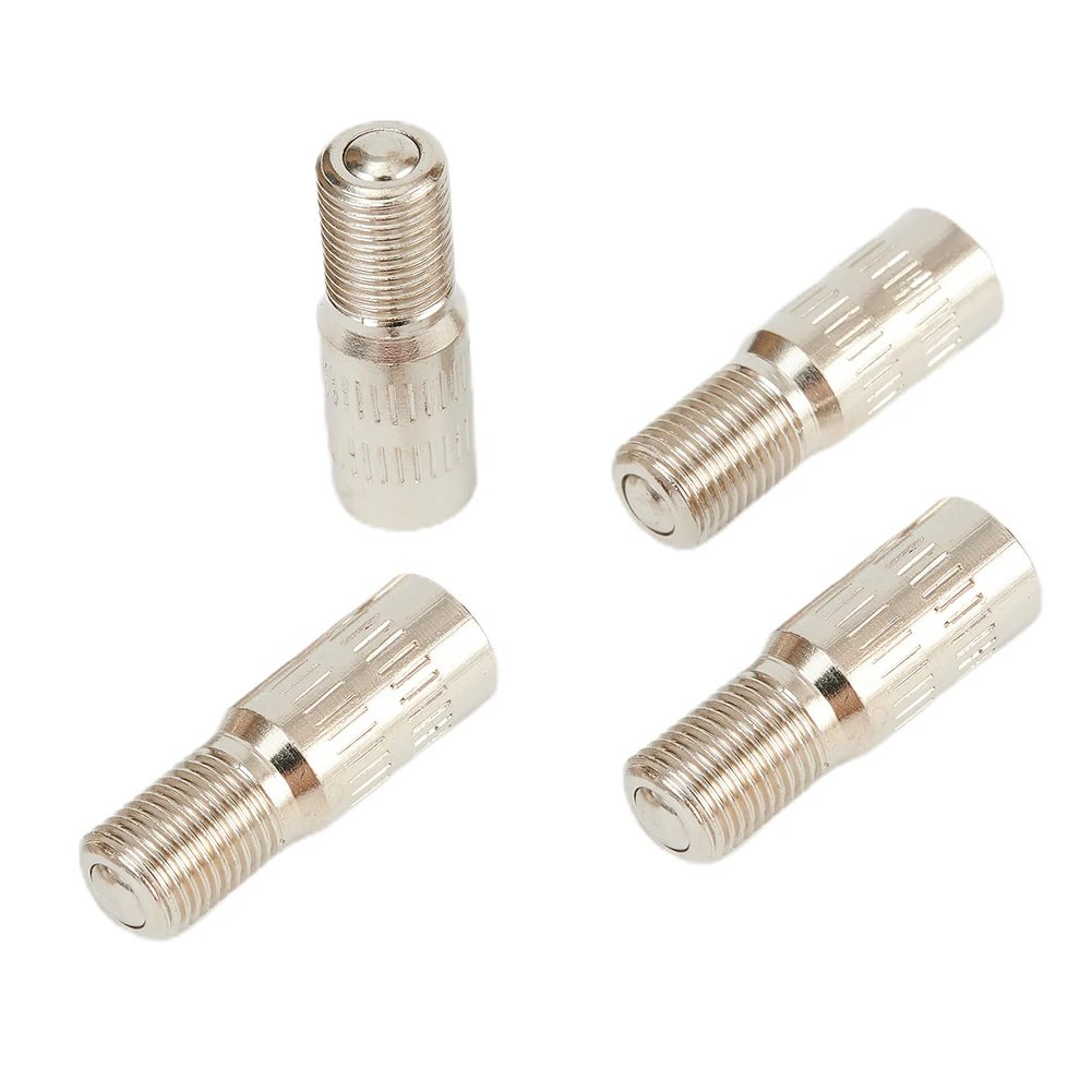 Quality New Practical Valve Stem Extensions Wheel 27mm Brass Car Chrome Cap Extender Screw-On Silver Tone Truck