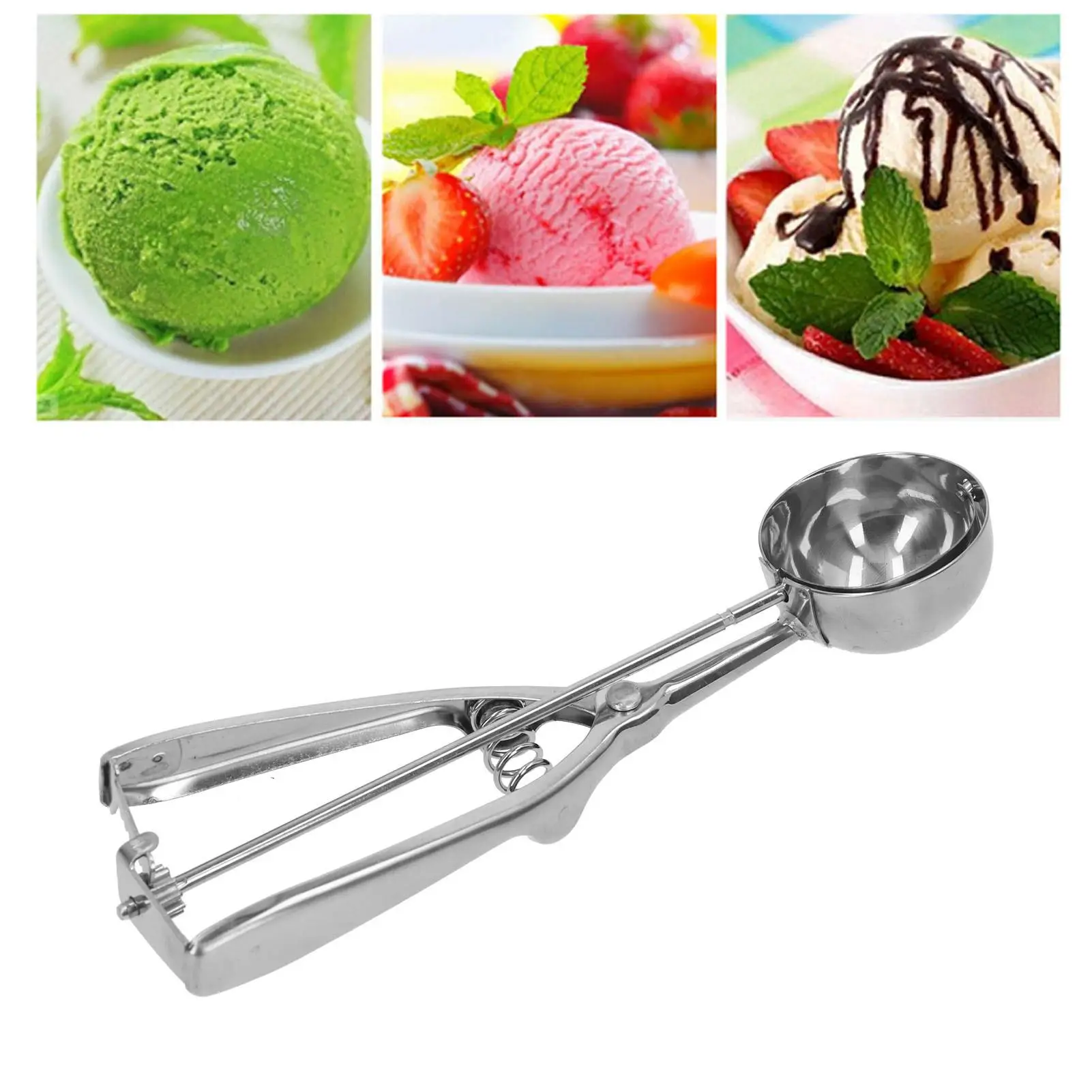 Stainless Steel Melon Baller &  Cream Scoop - Perfect for cantaloupe , for sorbet & for home Use