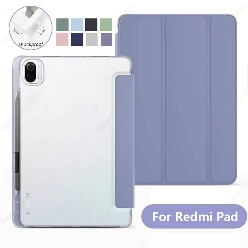 Capa protetora com suporte para lápis e suporte flip, capas para Xiaomi Redmi Pad SE, 11 ", 2023, 10.61", Novo