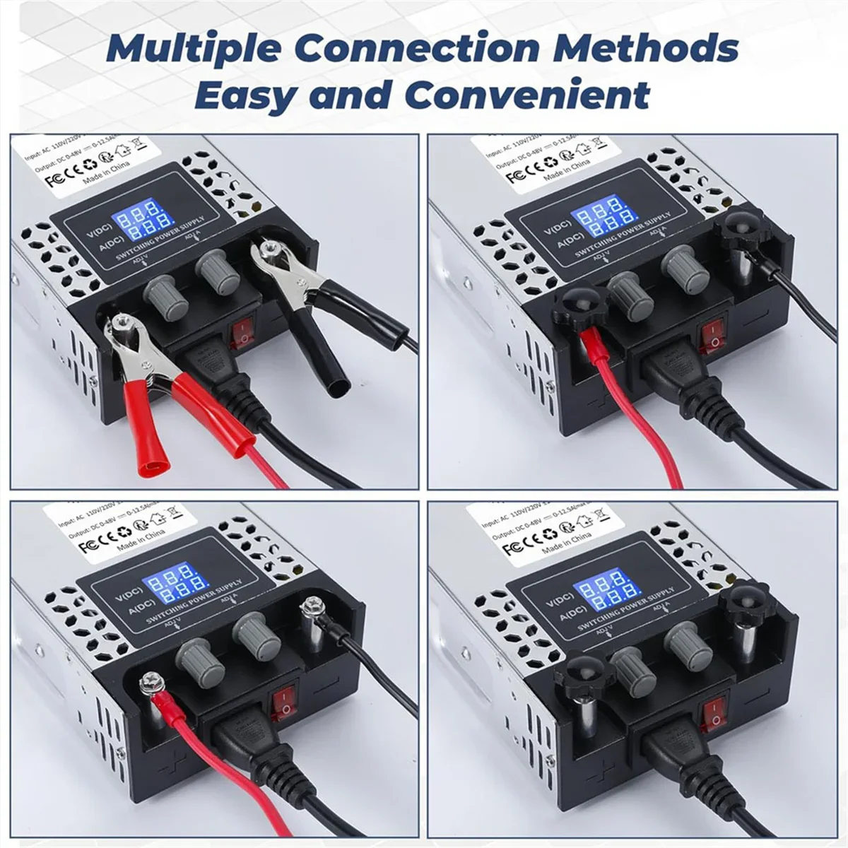 

Adapted for AC to DC Converter 60V DC Power Supply Adjustable 0-60V 0-10A SMPS Max 600W Switching Power Supply US Plug
