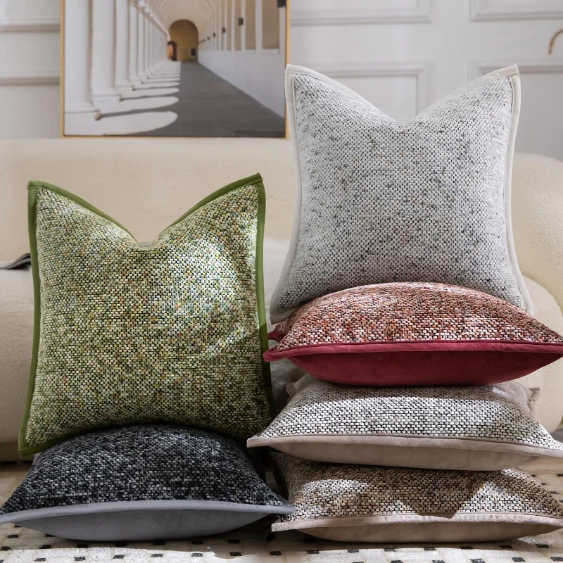 45X45/50X50/60x60CM Retro Simple Throw Pillow Cover Chenille Texture Waist Cushion Cover Decor Home Decorative Pillowcase