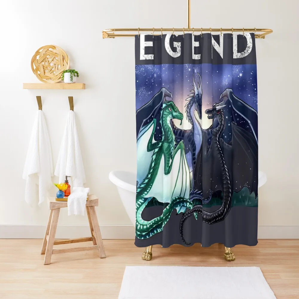 

Wings of Fire - Legends - Fathom, Darkstalker, Clearsight Shower Curtain Funny Shower Shower Bathroom Cute Curtain