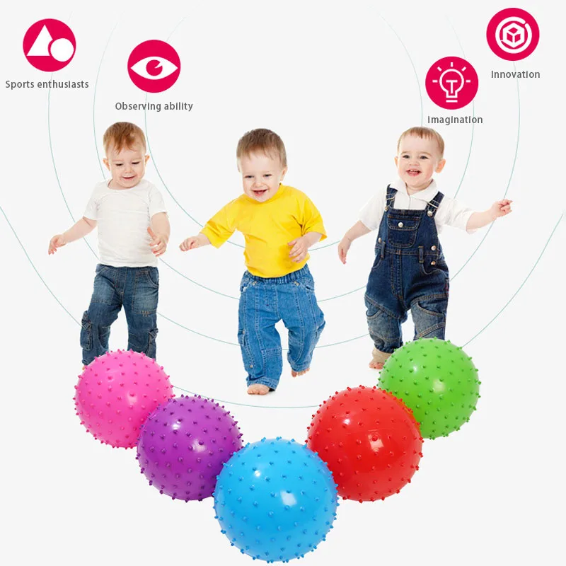 5PCS inflatable toy massage ball parent-child interactive massage series round ball inflatable massage ball toy prick ball