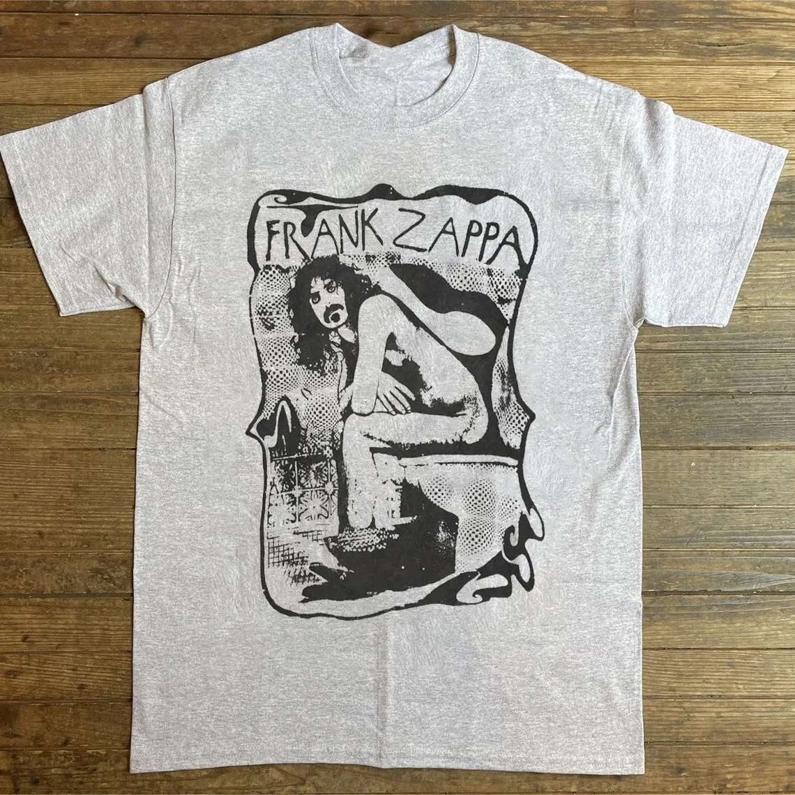 

Фрэнк Заппа, певец, подарок фанату, серая футболка унисекс S-2345XL