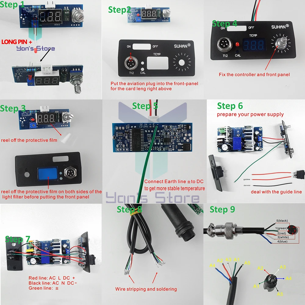 T12-D Digital Display Soldering Iron Station Controller DIY High Power adjustable constant temperature Repair Soldering Station