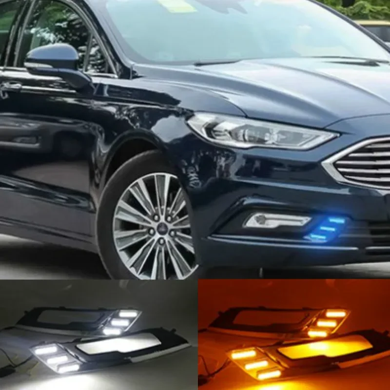 1set LED DRL Fog lamp Daytime Running Light Daylight Waterproof Styling light for Ford Fusion Mondeo 2017 2018