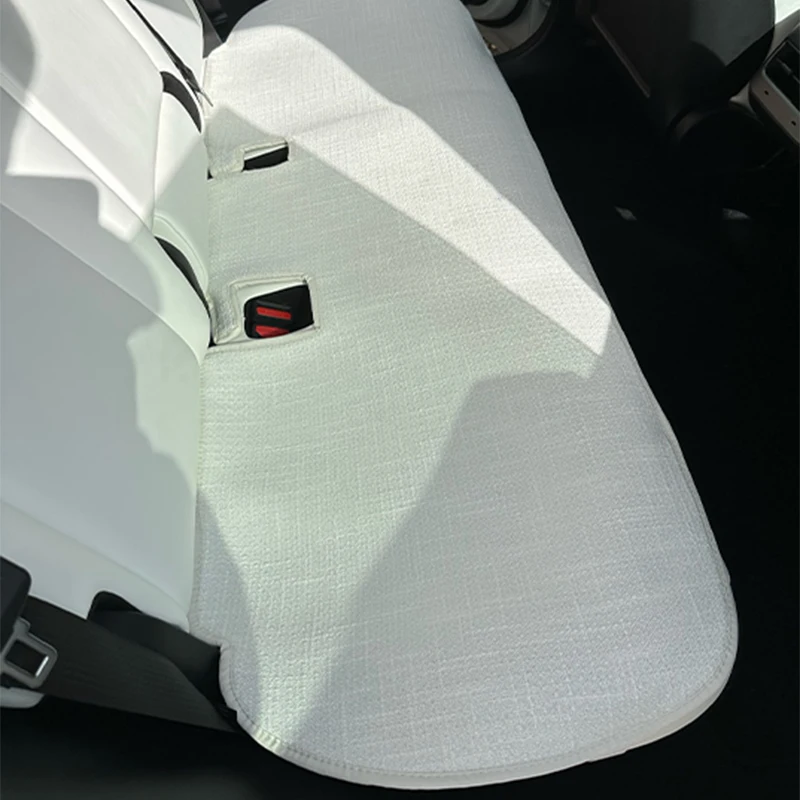 Per Tesla Model Y/Model 3 coprisedile cuscino in lino traspirante antisudore coprisedile quattro stagioni accessori interni auto