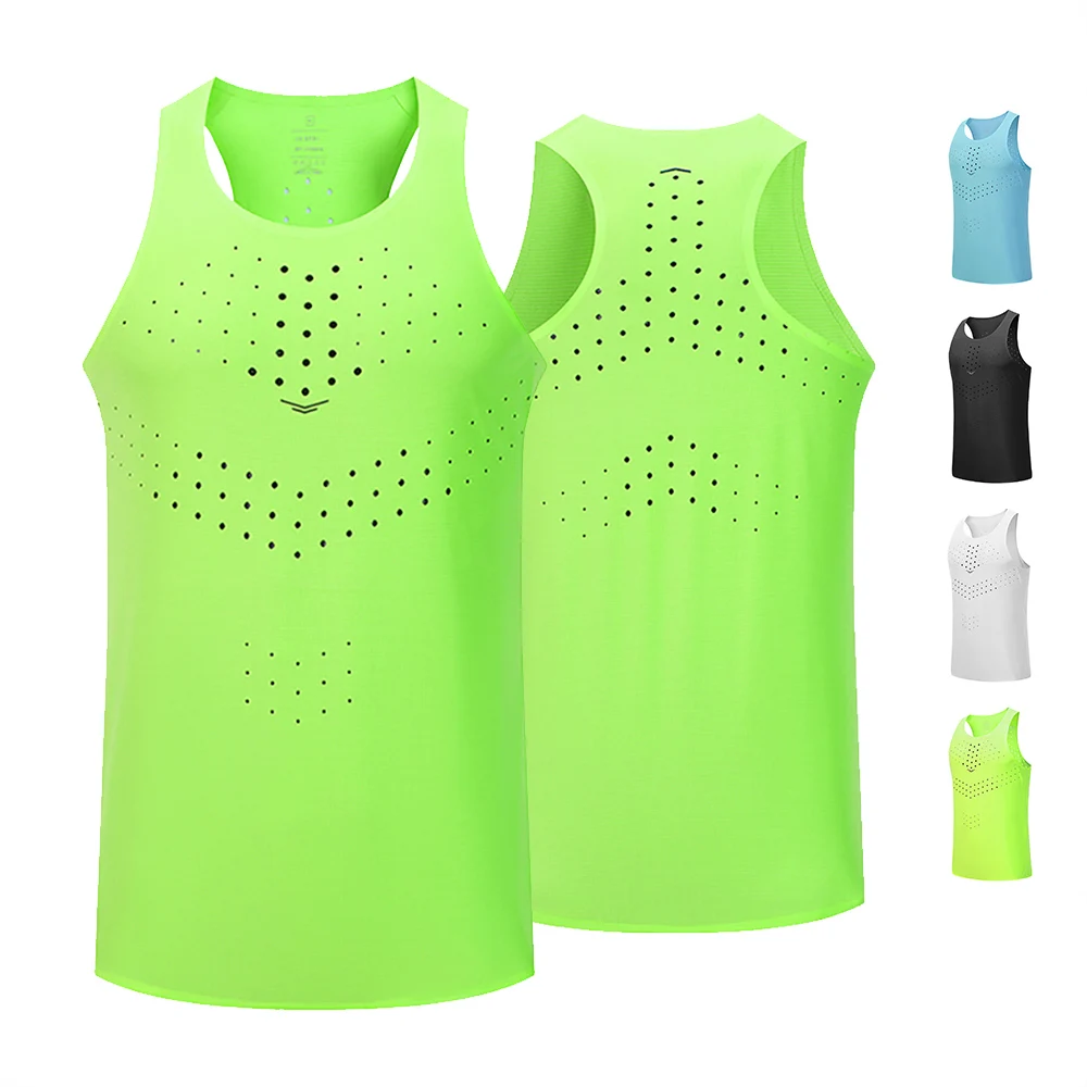 Men Tank Top Quick-Dry Breathable Lightweight Athletic Running Singlet