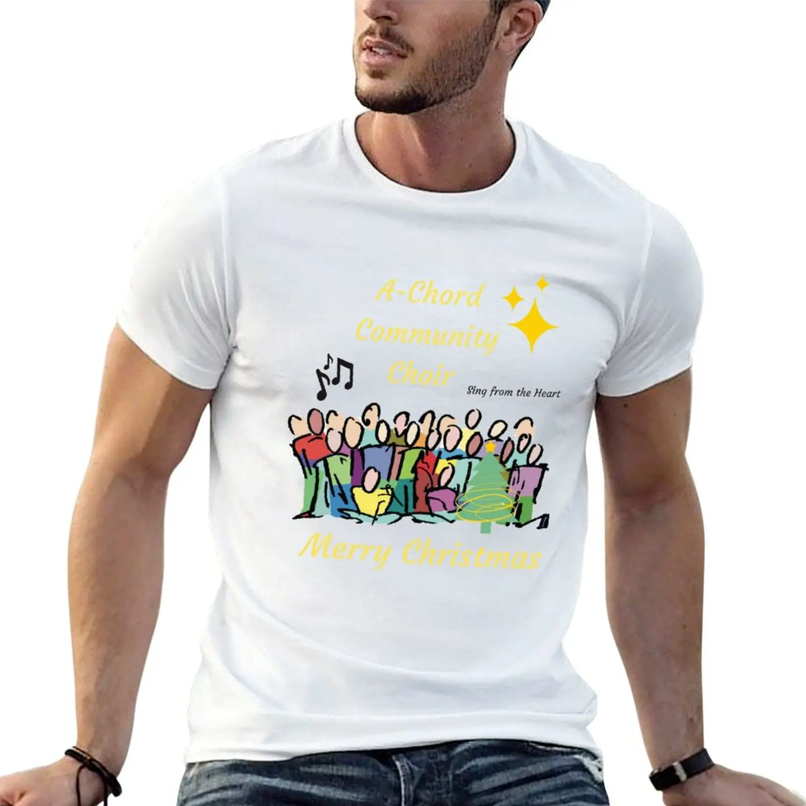 A-Chord Christmas T-Shirt Sports Casual Breathable Tee Shirt