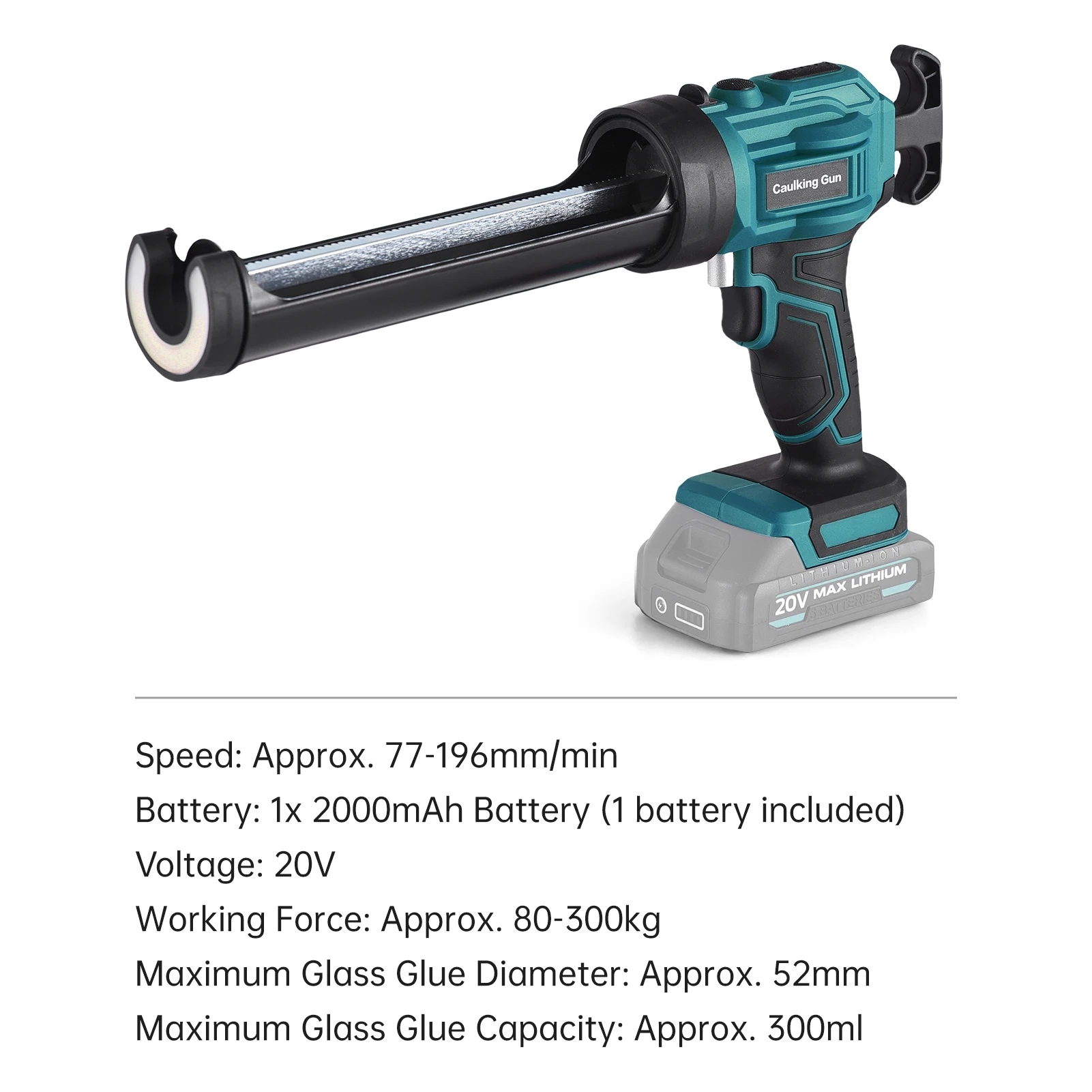 آلة السد اللاسلكية 20 فولت مجموعة أدوات السد الكهربائية المحمولة باليد 4 سرعات قابلة للتعديل وتصميم ضوء LED لملء الختم #3