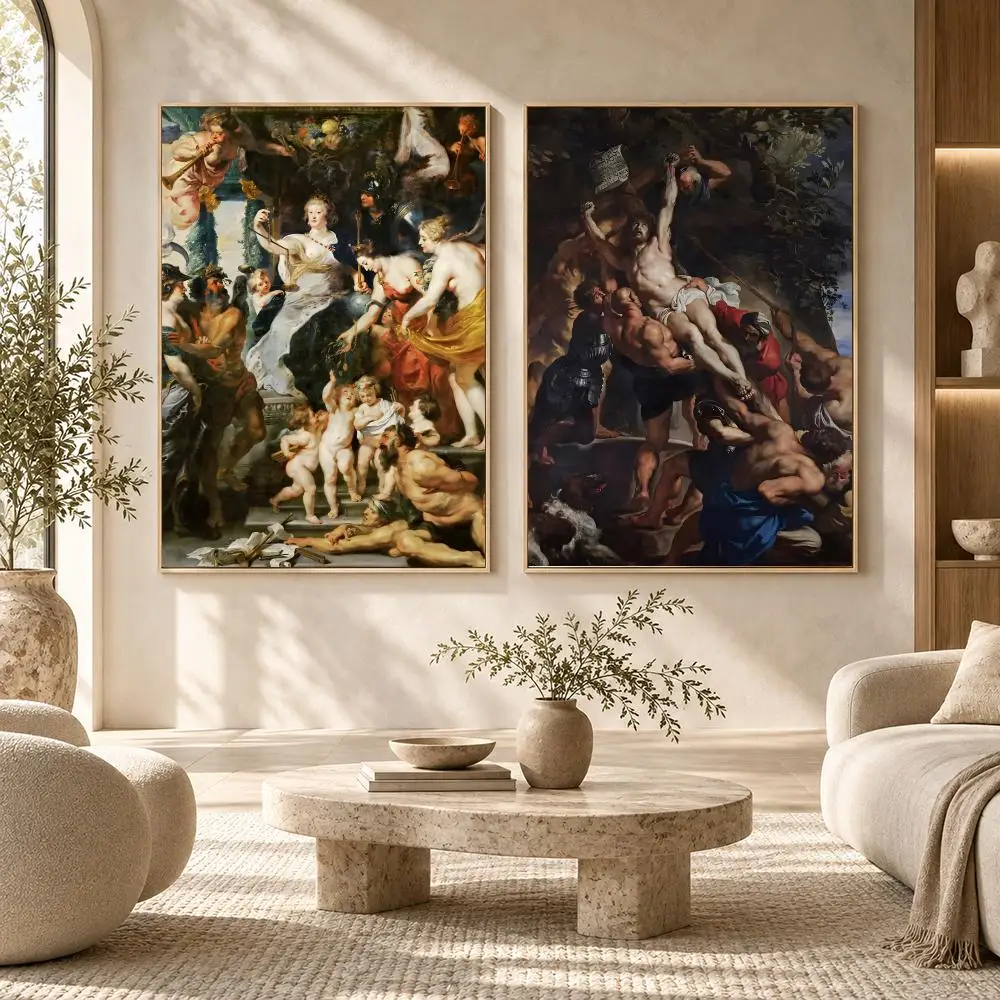 Peter Paul Rubens Dynamic Poster Self-adhesive Decal Living Room Bedroom Party Bar Decor Moisture-proof Fade-resistant