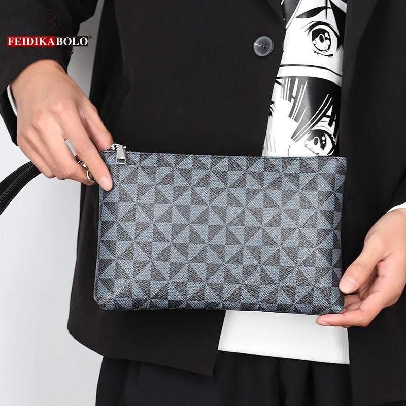 Luxury Design Soft PU Leather Men Clutch Bag Durable Business Men Cardholder Case Fashion Casual Male Money Handbag Day Clutch
