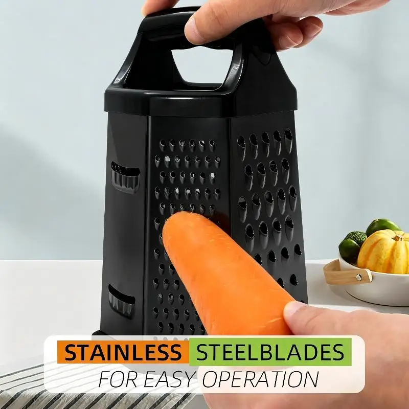 6 Sides Stainless Steel Multifunctional Grater Manual Slicer Shredder For Potato Cheese Vegetable Kitchen Gadget