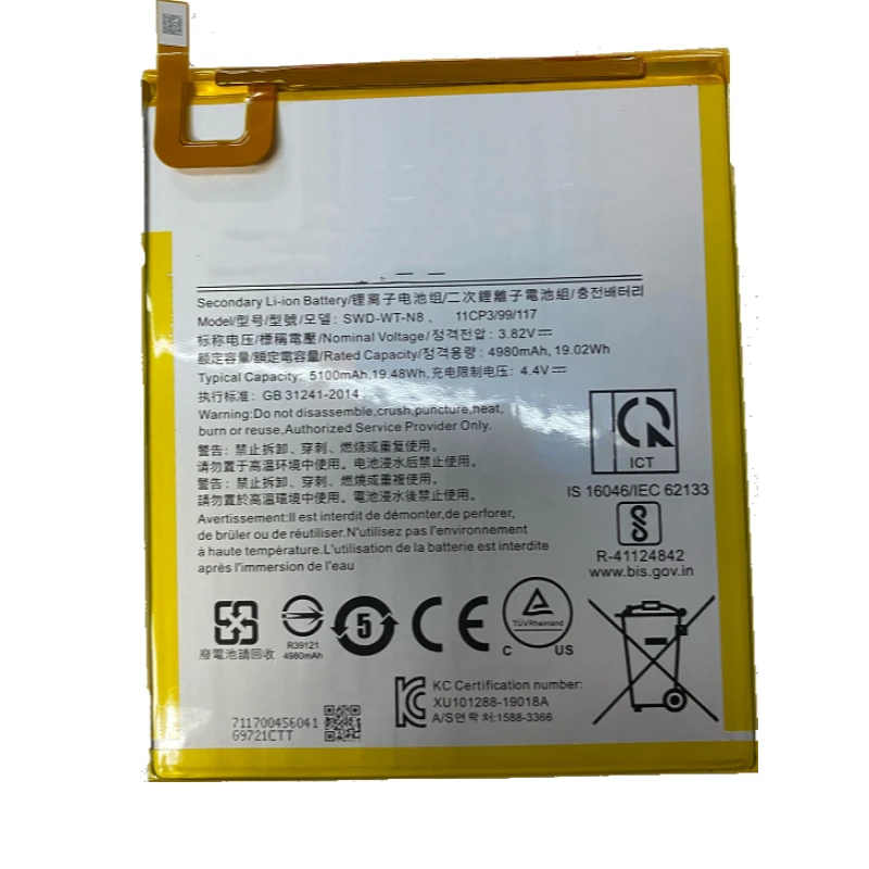 3.82V 5100mAh SWD-WT-N8 Phone Battery for Samsung Galaxy Tab A 8.0 Sm-t290 T29 T295 +Tools