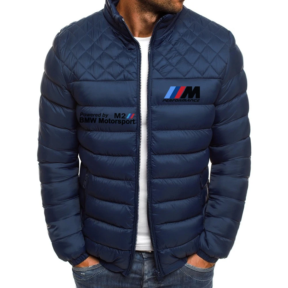 

2025 Winter BMW Jacket Men's Stand up Collar Warm Coat Street Fashion Casual Jacket Men's BMW Down Jacket
