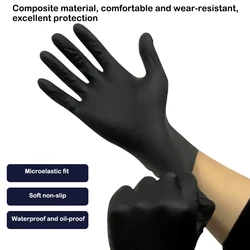 100 Pieces Nitrile Glove Solid Color Elastic Car Repairing Gloves