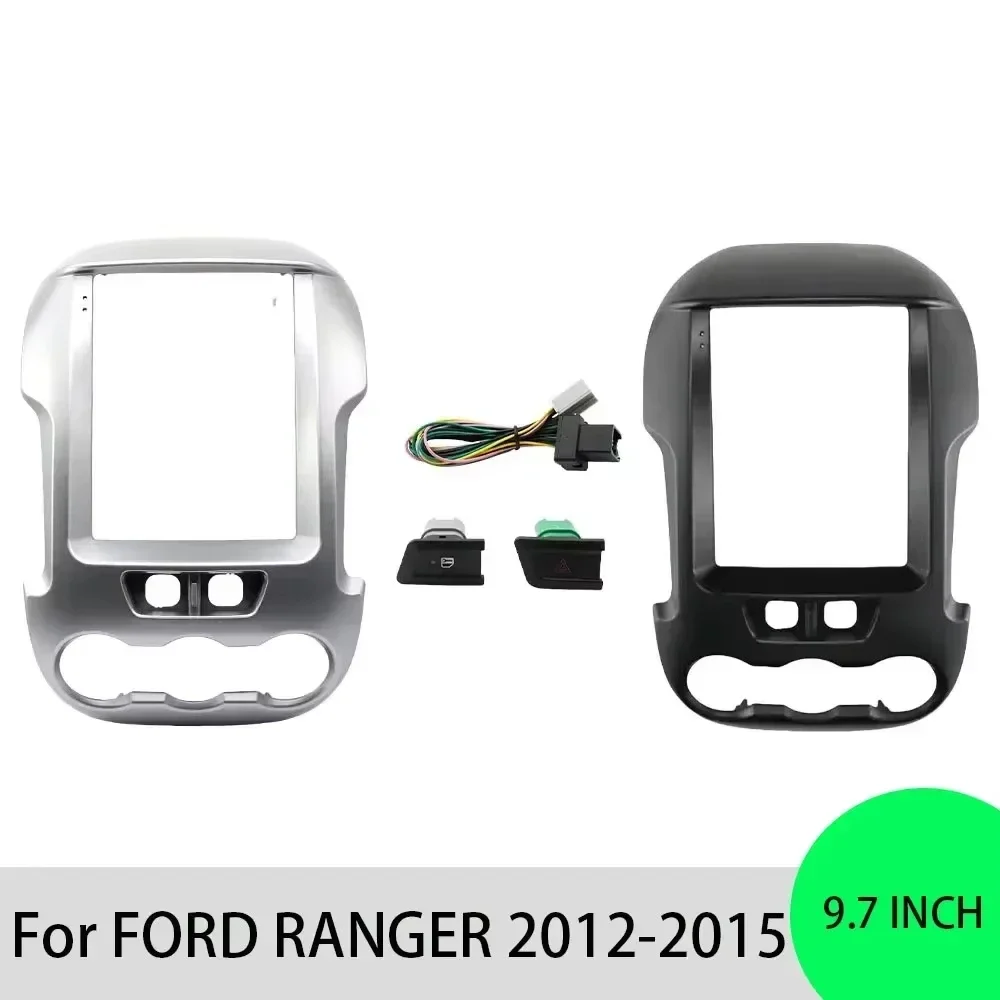 

2012-2015 For FORD RANGER 9.7 Inch 2 Din Car Radio Fascias Tesla Style Multimedia Frame Video Player Navigation DVD Panel Trim