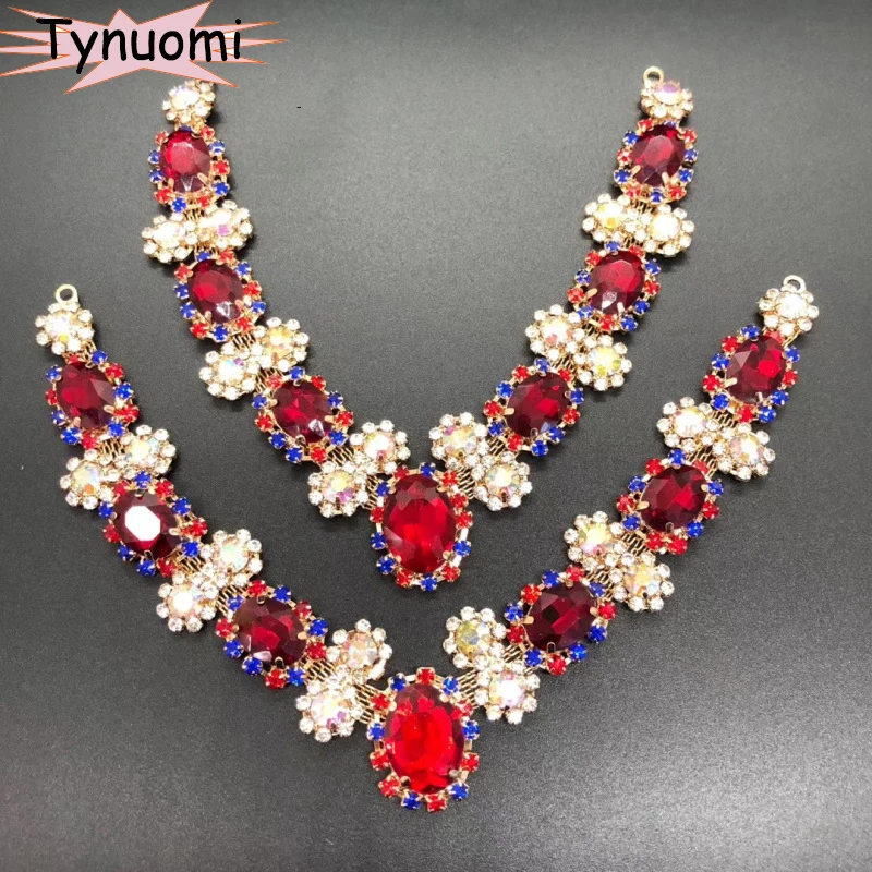 New Multicolor Rhinestone Bikini Connectors Clothing Decoration Buckle Crystal Sandal Chain DIY Hand sewing Beach Foot Jewelry