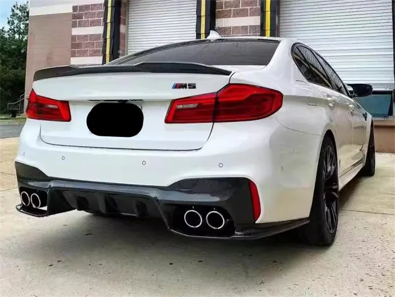 2017-2021 F90 CS نمط الخلفي سبويلر لسيارات BMW F90 ألياف الكربون الجافة الخلفية الأمتعة سبويلر M5 الذيل الجاف ألياف الكربون الخلفي سبويلر