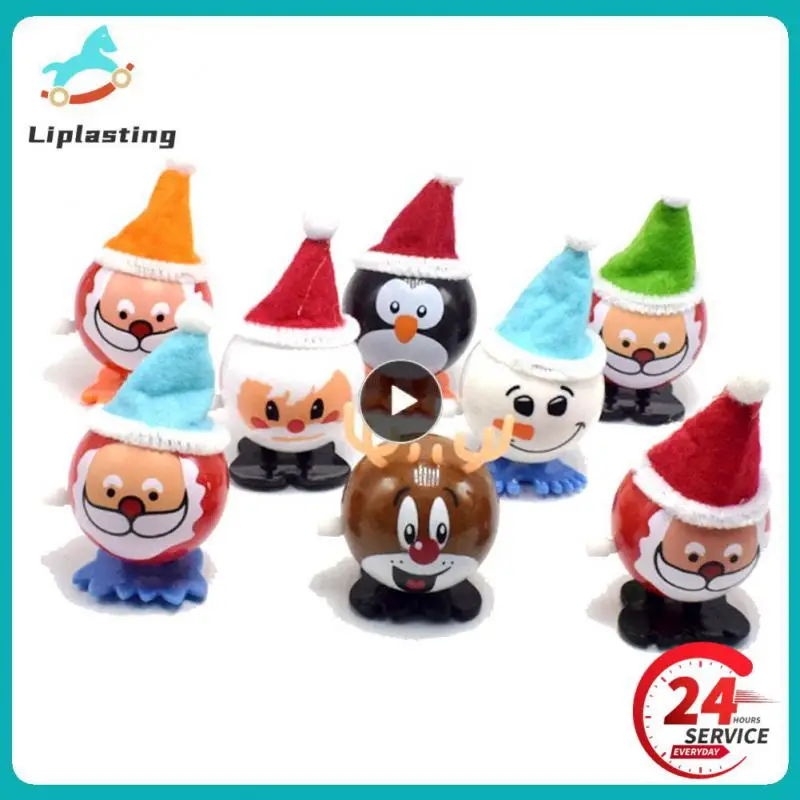 

New Creative And Interesting Children's Spring Wind-up Toy Christmas Santa Claus Elk Penguin Snowman Funny Toy Halloween Gift