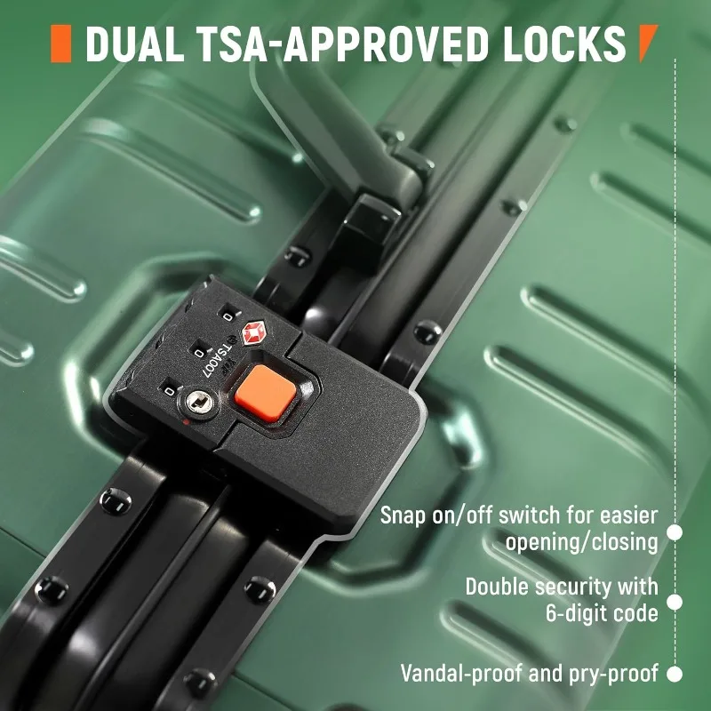 Полностью алюминиевые чемоданы для ручной клади 22x14x9, одобренные авиакомпанией, твердые чемоданы с вращающимися колесами, чемодан без молнии