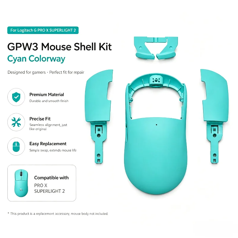 Mouse Shell Full Set For Logitech G Pro X Superlight 2 Gpw3 Gaming Mouse Replace Spare Parts With Left Right Side Buttons
